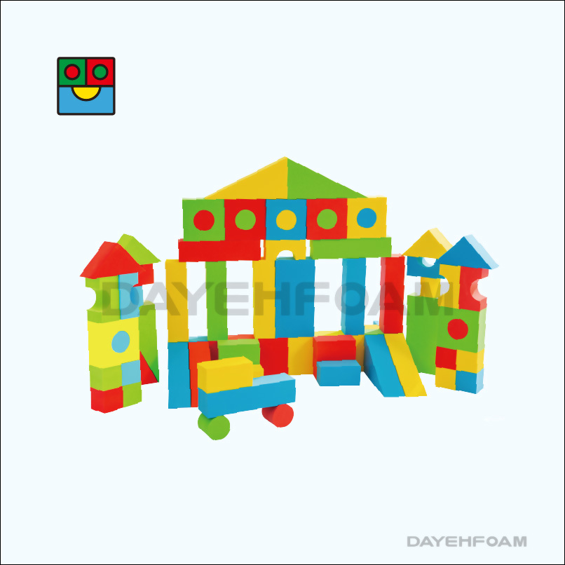 Creative Neon Colorful EVA Foam Building Blocks – 72 pcs