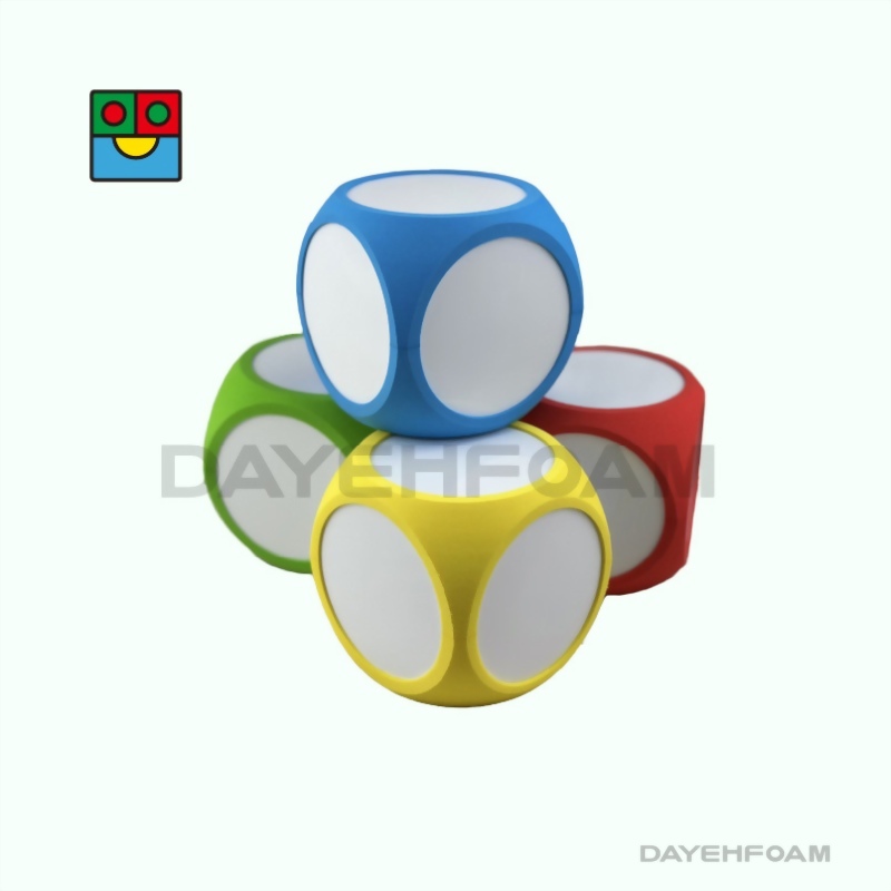 Dry Erase Whiteboard foam cube - 2 pieces, 10cm x 10cm x 10cm,curved edge