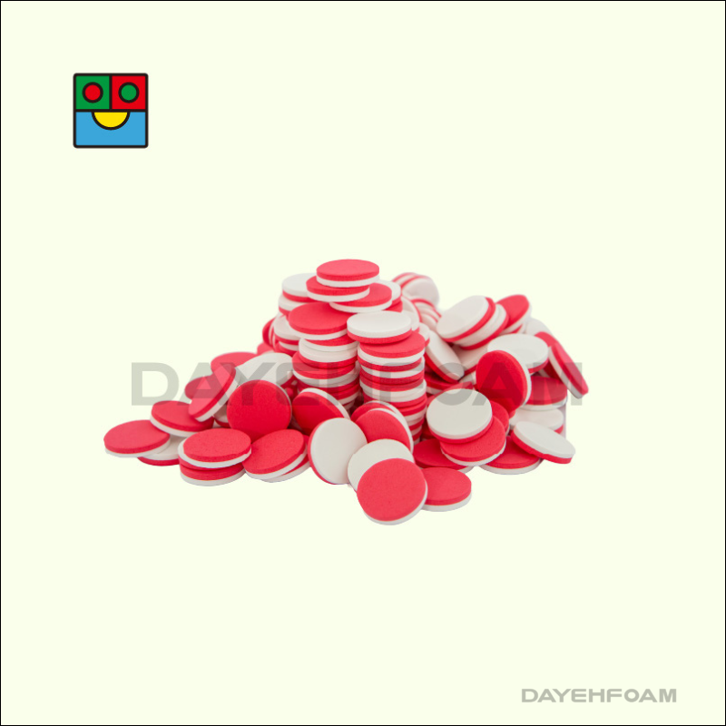 EVA Foam Double-sided Two-Color Counters : Red/White - Set of 200 pcs