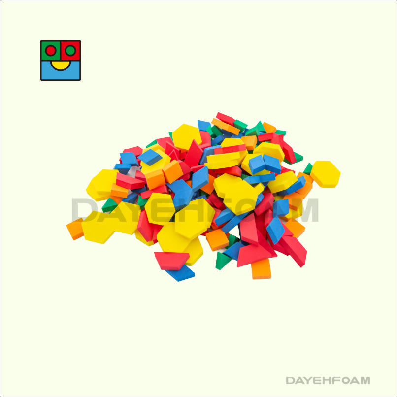 EVA泡綿六型六色塊 : 6 色 - 250 pcs/set