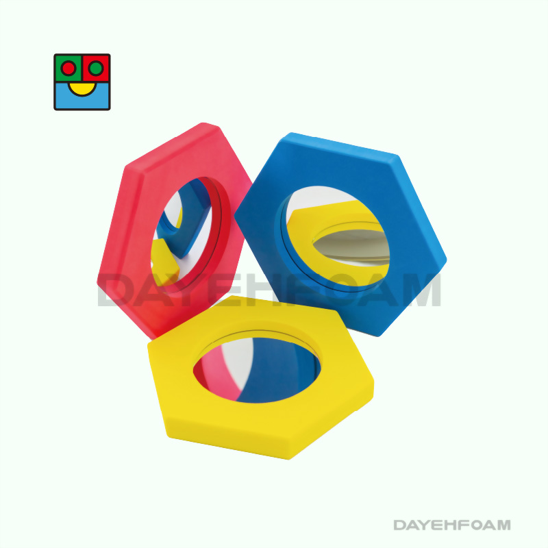Soft EVA Foam Hex Mirror Blocks : 3 Color - Set of 3 pcs