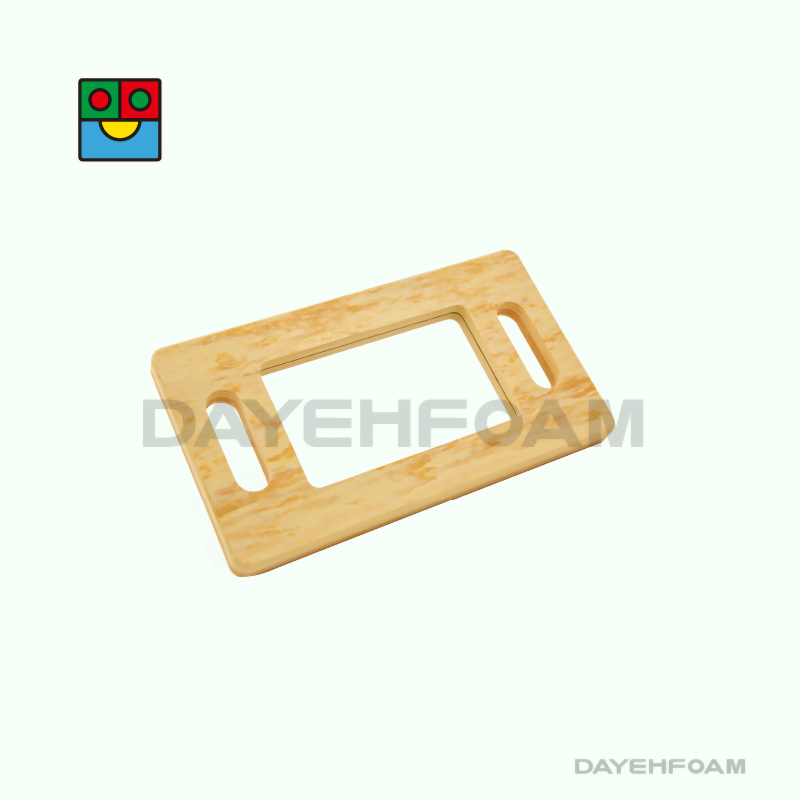 Soft EVA Foam Hand held Mirror - Wood-like color