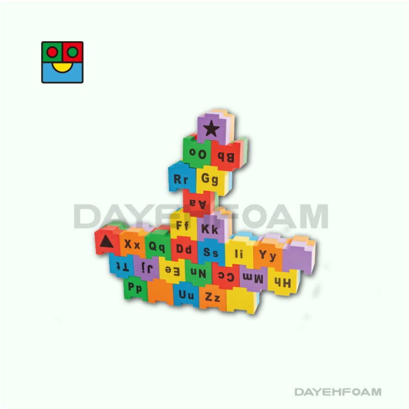 EVA泡棉創意字母堆疊積木 : 6 色 - 30 pcs/set（船）