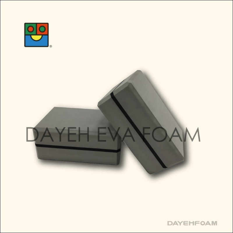 Yoga Brick Stripe Block, EVA Foam, 4" x 6" x 9", 50D