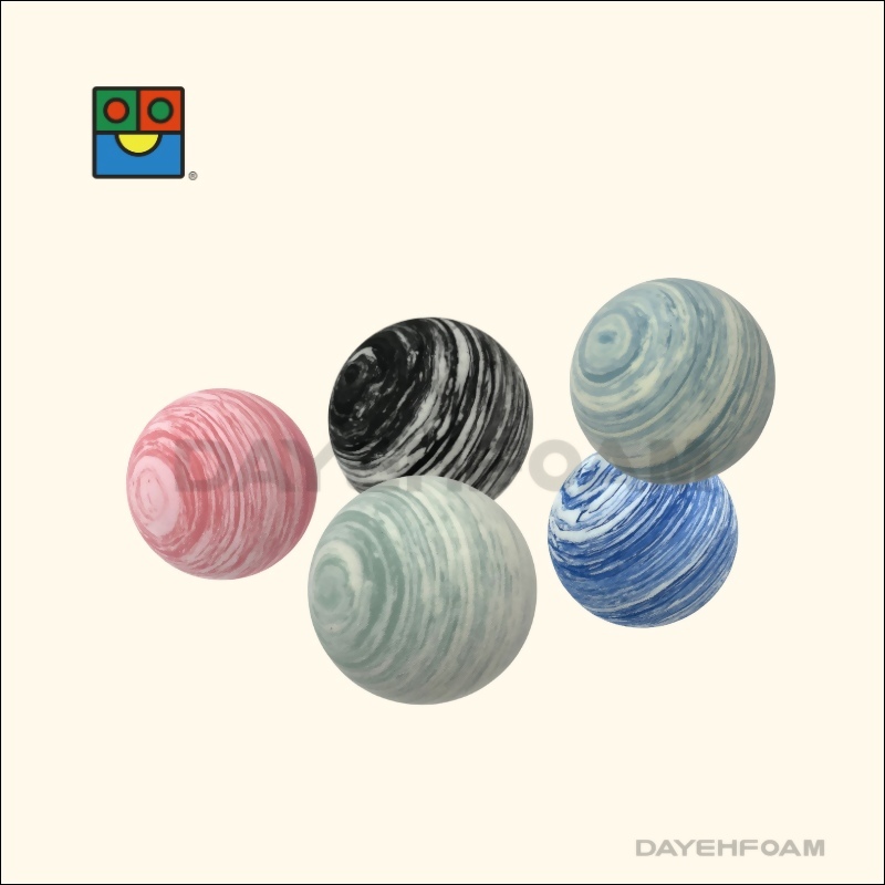 Yoga Foam Massage Balls, Marble cloud texture, 70mm(2.75 inch)