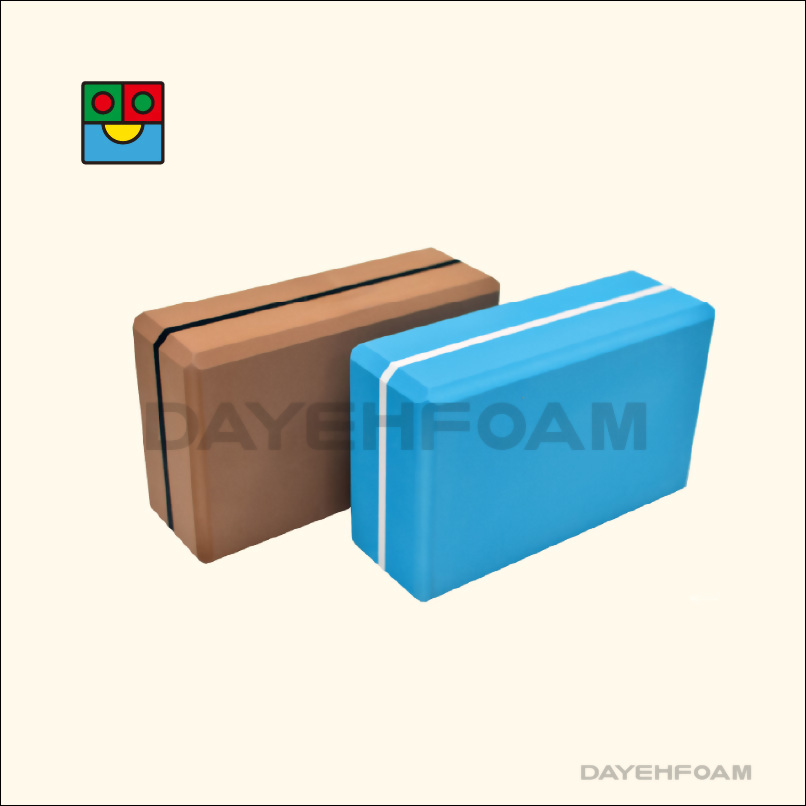 Yoga Brick Stripe block, High density EVA 50D, 9x6x3 inches