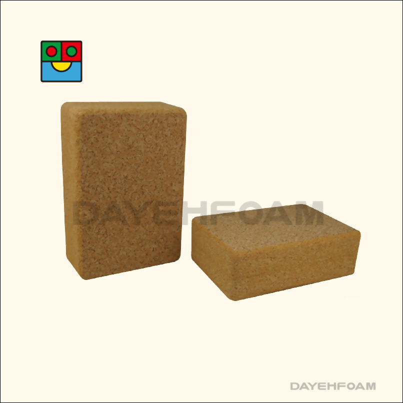 Yoga Brick Block,EVA foam,Cork-like,3" x 6" x 9",50D, round edge