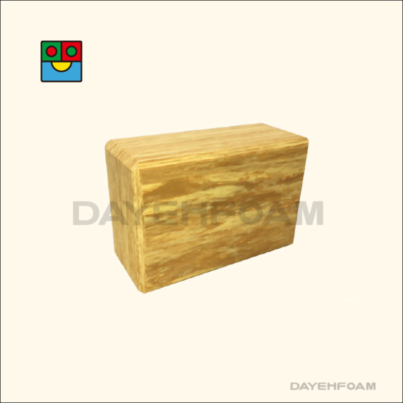 Yoga Brick Block Wood-like,9x6x4 inches, high density EVA Foam 50D