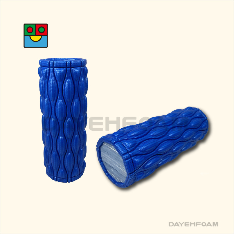 Yoga Foam Roller, EVA Foam,Blue, 32.5cm x Dia. 12.5cm