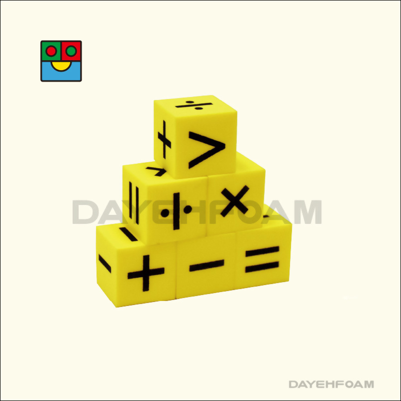 EVA Foam Operation Dice 20mm (13/16 inch) Yellow - Set of 6 pcs