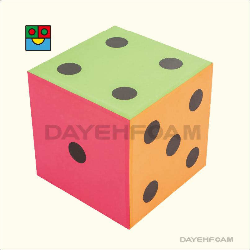 EVA Foam Dot Dice 40cm (15-3/4 inch) 6 color 6 face Round Edges