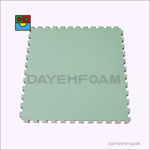 Exercise Gym Mat 20mm (13/16" )Thick Reversible EVA Foam Mat,Tatami Pattern, 100x100cm : Green  & Red