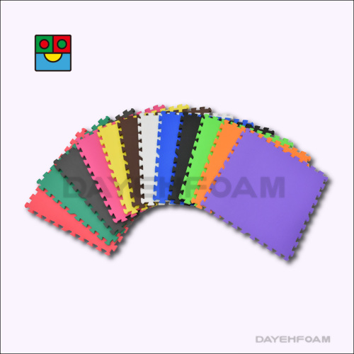 Interlocking Floor Mat, 15mm (9/16")Thick, EVA Foam Mat, 62cmx62cm : Colorful