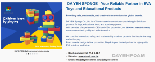 DA YEH SPONGE - 您在 EVA 玩具和教育產品方面的可靠夥伴