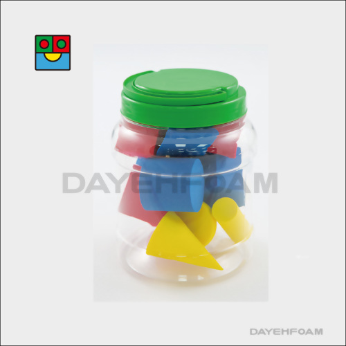 EVA 泡棉幾何3D形體 50mm(2 inch)罐裝 : 3 色 - 12 pcs/set