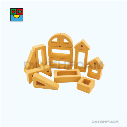 棕色空心EVA泡綿積木 - 15片組
