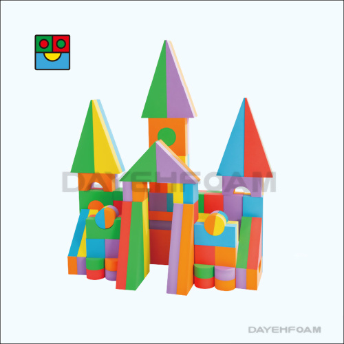 Giant Soft EVA Foam Building Blocks – 56 pcs, Two-Tone Color Set