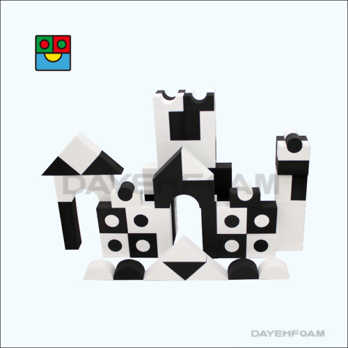創意黑白EVA泡綿積木組 - 68片組