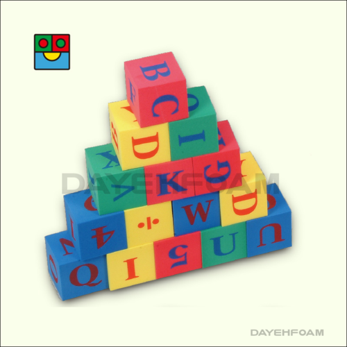 EVA Foam Alphabet Letters, Numbers & Operation Blocks : 4 Color - Set of 15 pcs