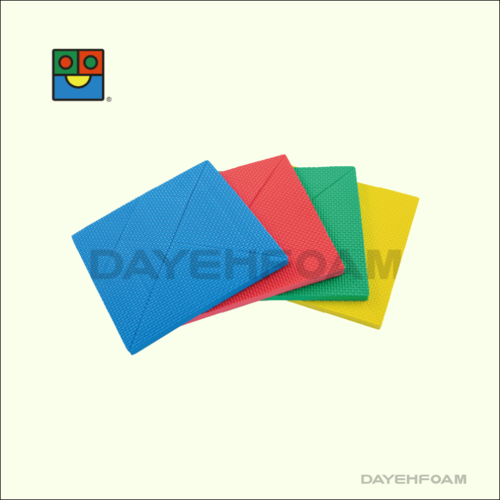 Giant EVA Foam Tangram 20cm x 20cm (7-7/8 inch) : 4 Color - Set of 4 pcs