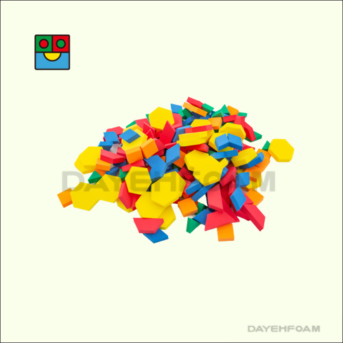 EVA泡綿六色六型拼圖塊 : 250片組