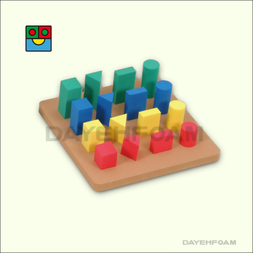 Montessori Foam Geometric Sorting Play Toys : 4 color - Set of 16 pcs