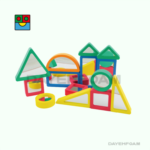 Soft Creative Colorful Foam Mirror Blocks : 5 Color - Set of 14 pcs