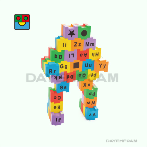 EVA 泡棉創意字母堆疊積木 : 6 色 - 30 pcs/set