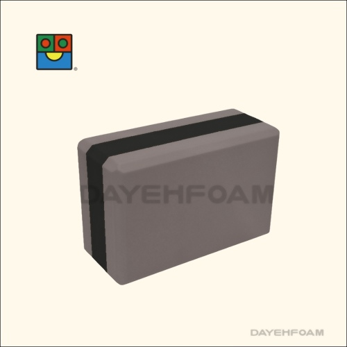 Yoga Brick Stripe Block, EVA Foam, 4" x 6" x 9", 50D