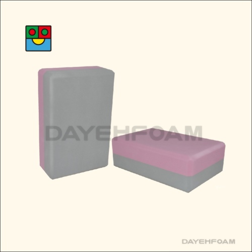 Yoga Brick Blocks,EVA foam,Two-Tone,3.1" x 6" x 9"  ,50D