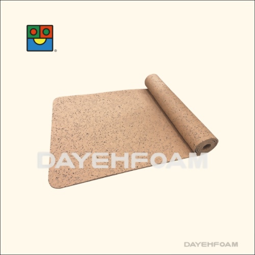 Recycled POE Yoga Mat-Orange/Black spots -6mm 61cm x183cm