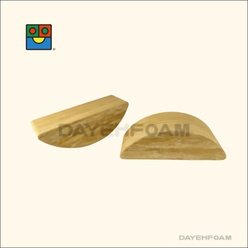 Foam Demilune shape yoga brick (half moon)