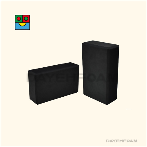 Yoga Brick Block, black, 9x6x3 inches, high density EVA Foam