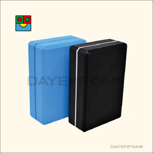 Yoga Brick Stripe Block, 9x6x3 inches , High density 50D