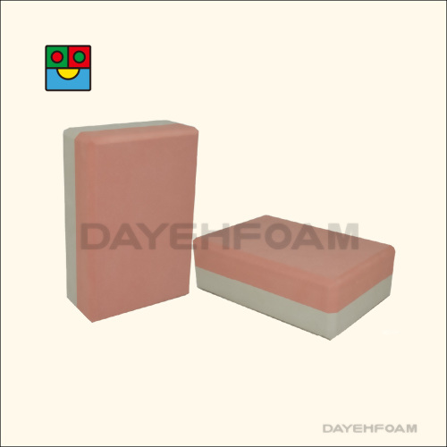 Yoga Brick Blocks,EVA foam, Two-Tone,3.1" x 6" x 9"  50D