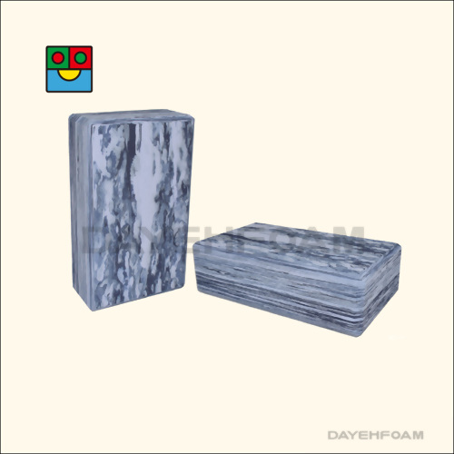 Yoga Brick Block, EVA foam ,Marble cloud Blue-light blue,3" x 6" x 9",35D