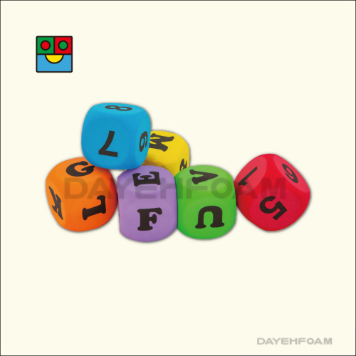 EVA 泡綿英文字母&數字圓角方塊組 50mm (2 inch) 6色 - 6 pcs/set