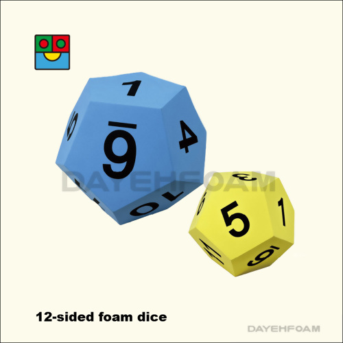 EVA 大型12面數字骰子(22cm高）