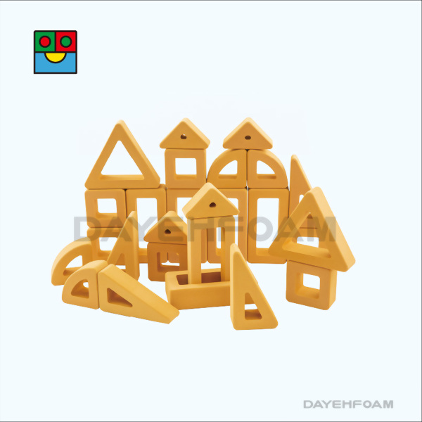 Hollow Soft Building Blocks Brown color - 26 pcs