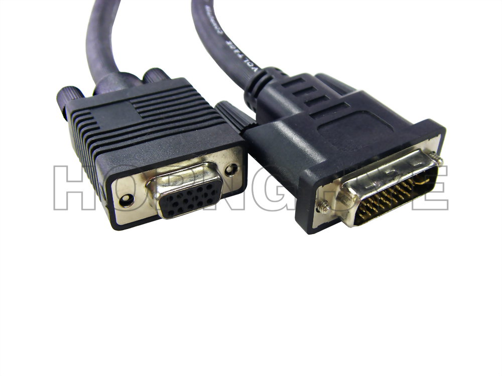 DVI24+5 公/DB15母