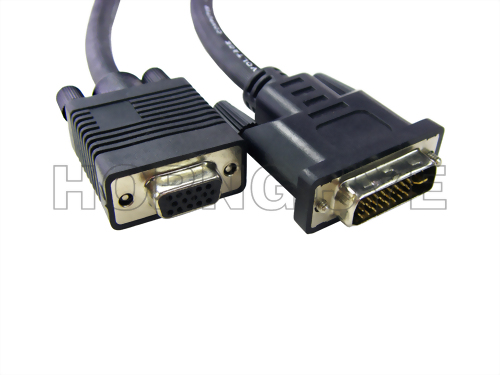 DVI24+5 公/DB15母