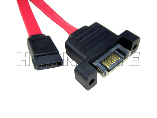 SATA Cable 7P 公 / 7P 母 帶耳