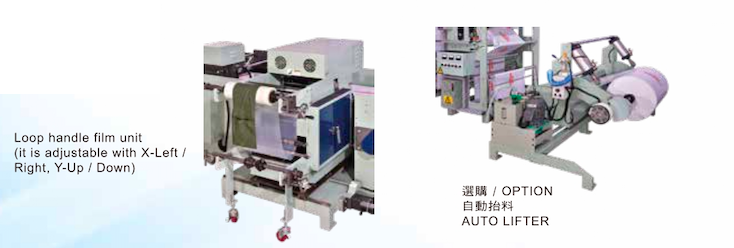 HIGH SPEED LOOP HANDLE BAG MAKER WITH CONTINUOUS SEALERS