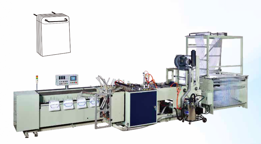 HIGH SPEED SIDE SEALING MACHINE WITH WICKETER