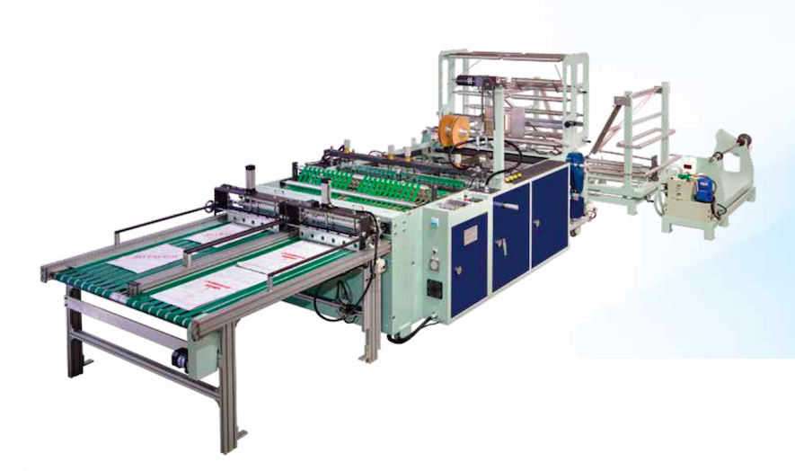FULLY AUTOMATIC SIDE SEALING BAG MAKING MACHINE FOR 2-LANE PRODUCTION (with 2 sets of photocell)