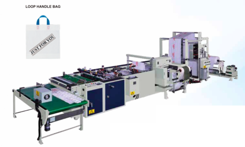 FULLY AUTOMATIC LOOP HANDLE BAG MAKER WITH CONTINUOUS SEALERS