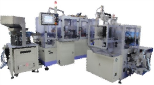 新上市-全自动晶片型组立测包+换捲连线设备