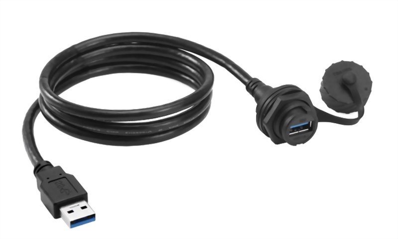 USB3.0 公对母防水延长线