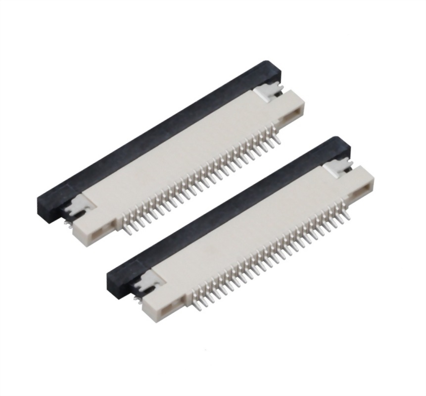 FFC/FPC連接器0.5mm ZIF SMD R/A 下接觸 抽屜式 高度1.2mm