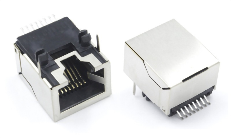 SMT RJ45 插座 屏蔽 90度